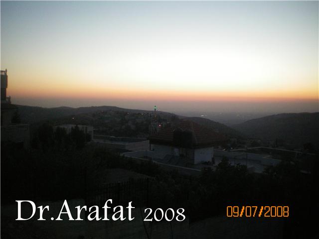 صورة لقرية بيت دقو - فلسطين: : لحظة الغروب من جبل بريطة sunset from Barreta
