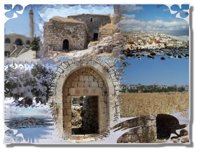 صورة لقرية رمون - فلسطين: : Cover pic for Rammoun , Design by Tareq Awwad