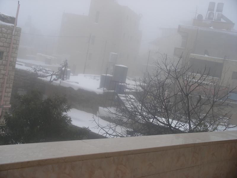 صورة لقرية سنجل - فلسطين: : picture for sinjil snow