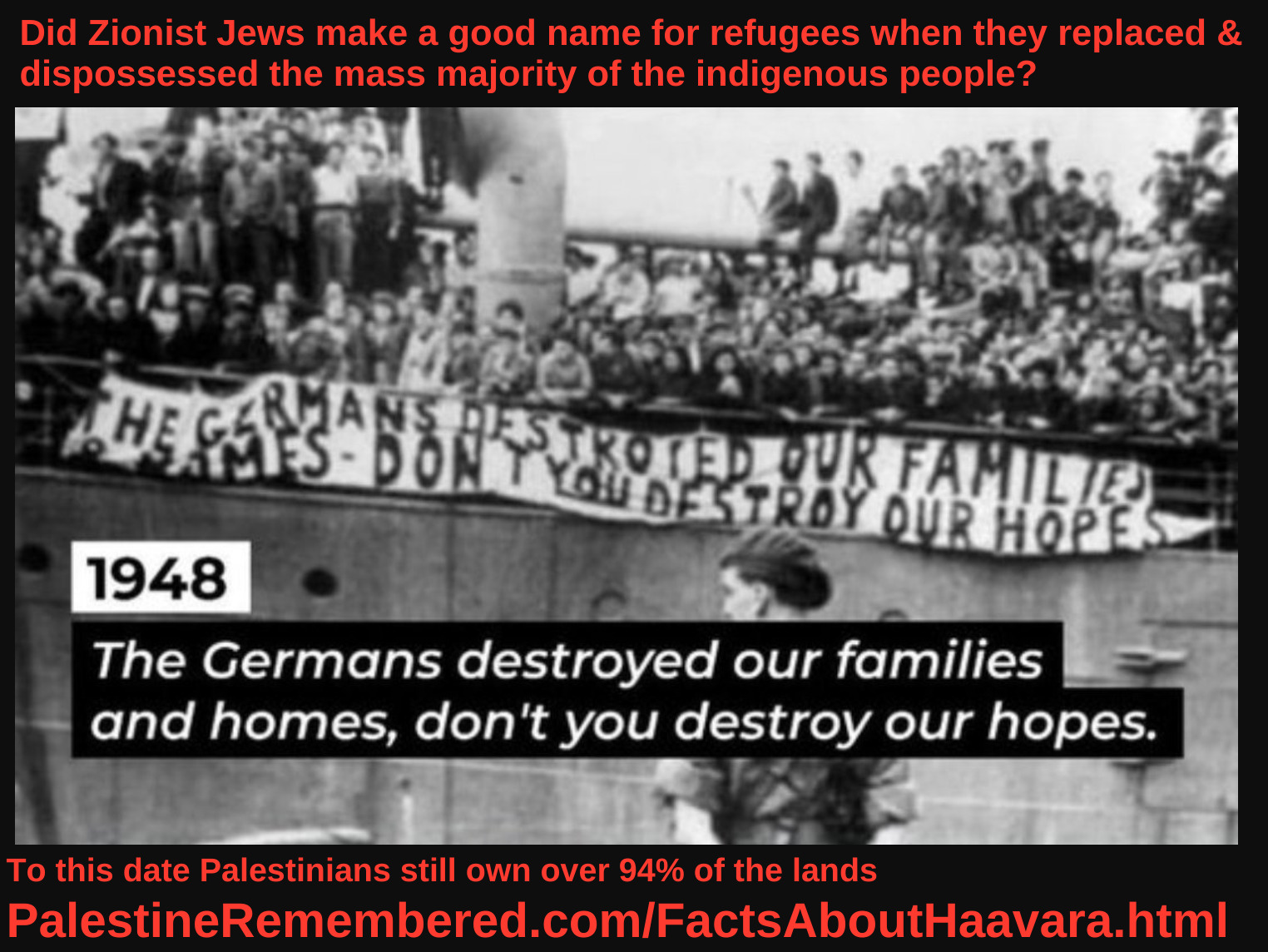 Did Zionist Jews Give A-Good Name For Refugees
