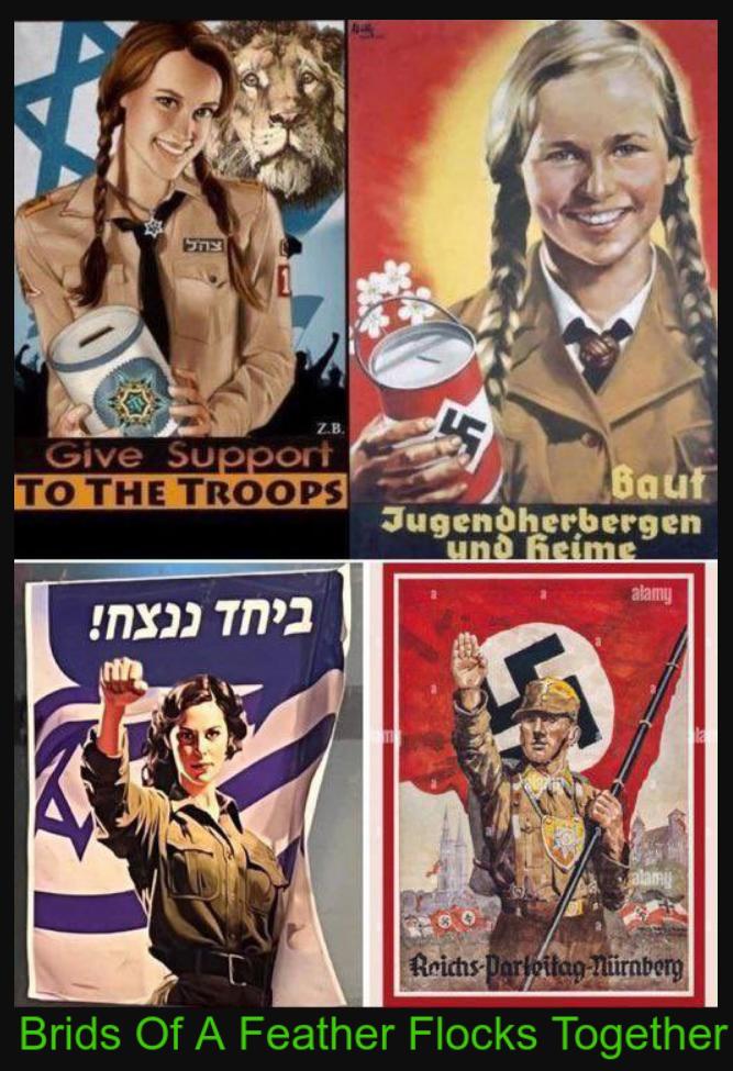 Zionists-And-The-Nazis-Similar-Flags-Birds-Of-A-Feather-Flocks-Together