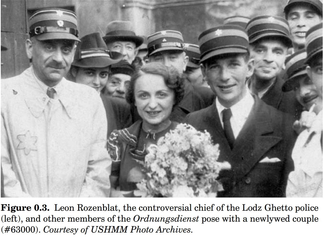 Kapos at Lodz Ghetto Police performing a Wedding