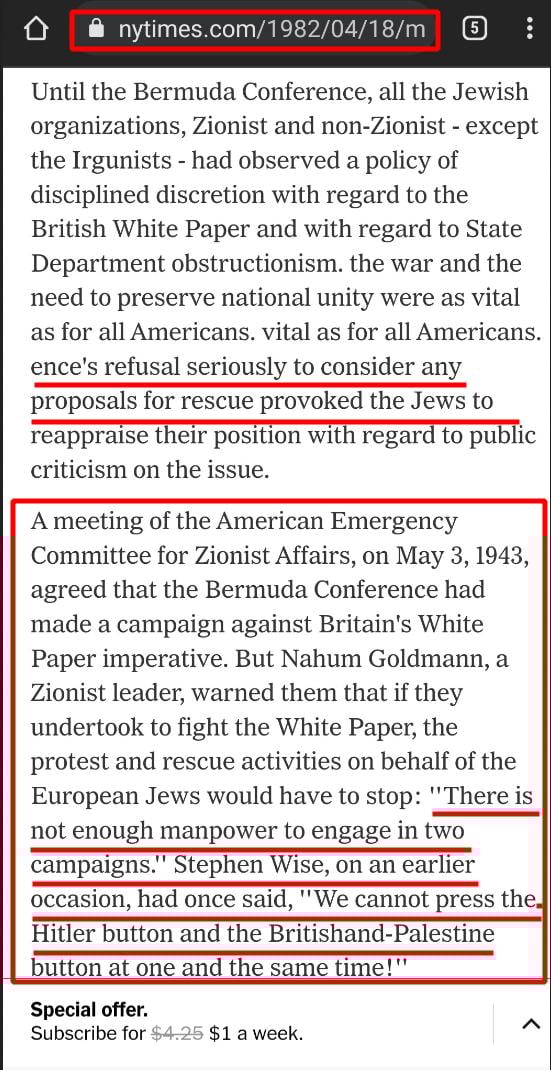 NYTimes 1982 Barmoda Conf 1944
